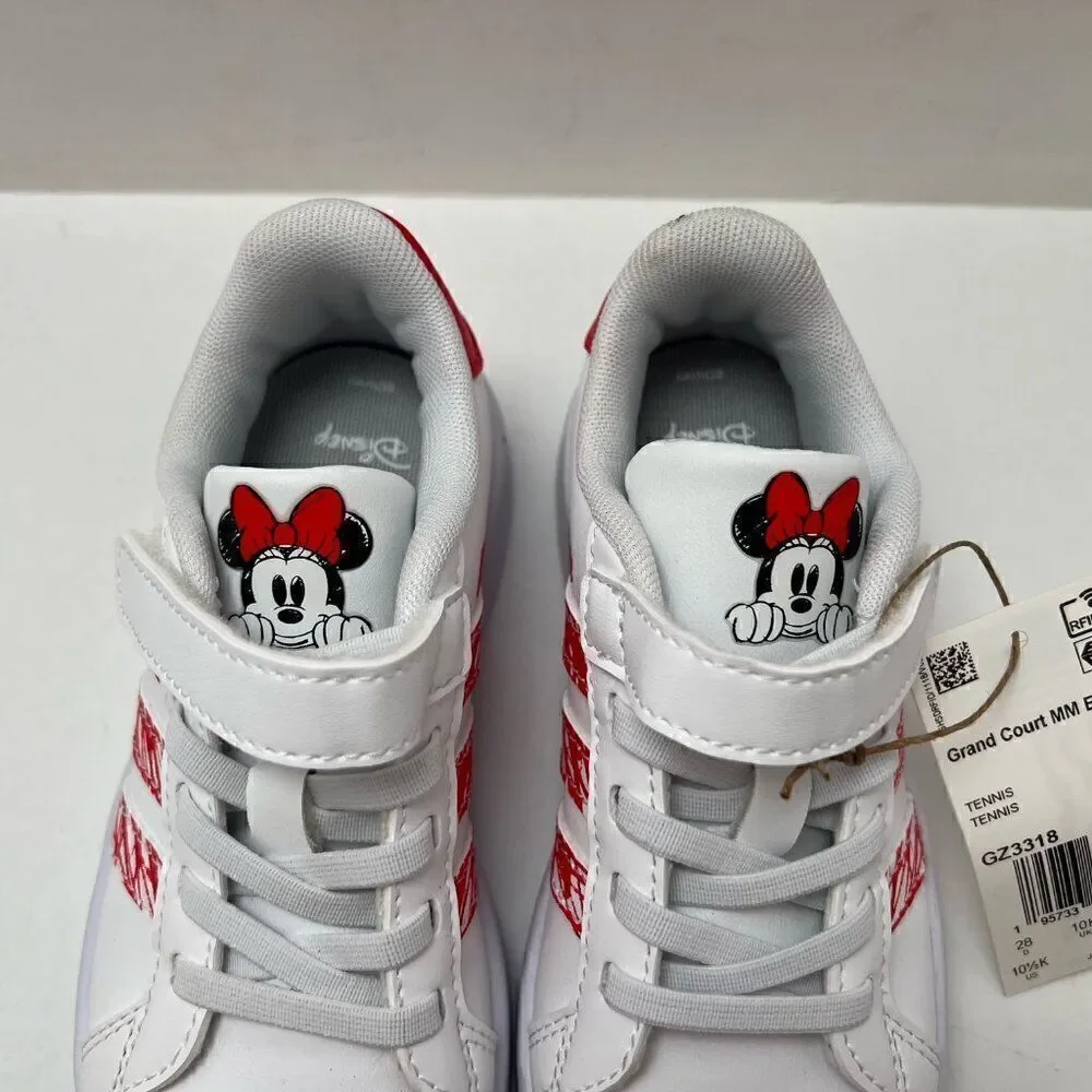 Adidas Disney Shoes Kids Size 10.5K Grand Court MM EL C Minnie Mouse GZ3318
